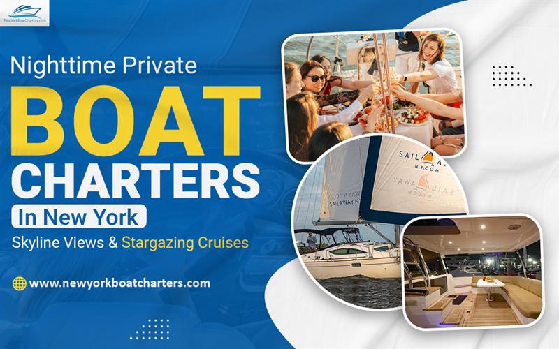 Read more about the article Nighttime Private Boat Charters in New York: Skyline Views & Stargazing Cruises